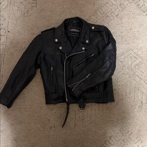 Unik Black Leather Jacket for Women